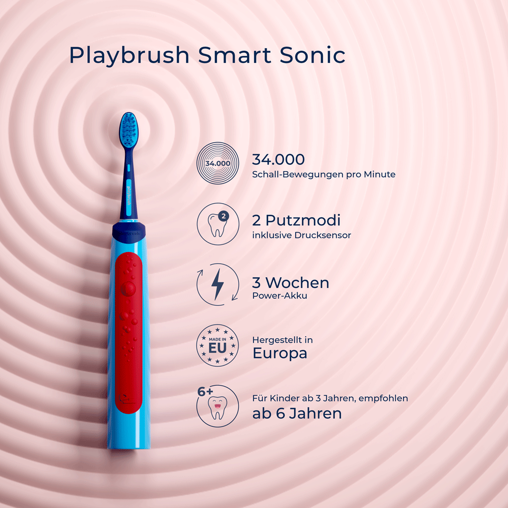 Bild: Playbrush Smart Sonic blau elektrische Kinderzahnbürste 