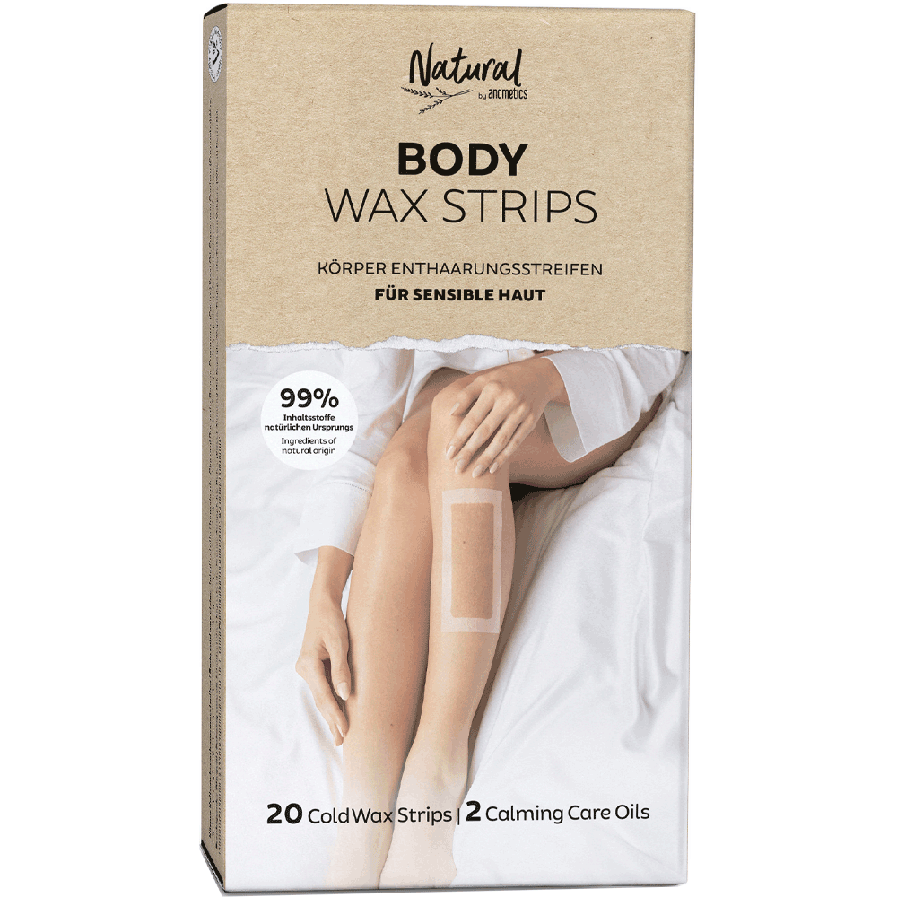 Bild: andmetics Natural Body Wax Strips Körper Enthaarungsstreifen 