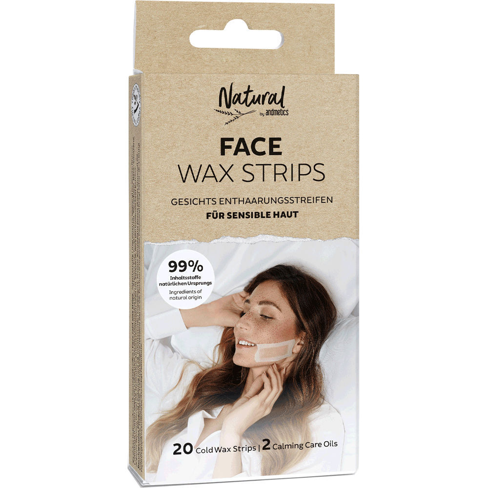 Bild: andmetics Face Wax Strips Natural Gesichtsenthaarungsstreifen 