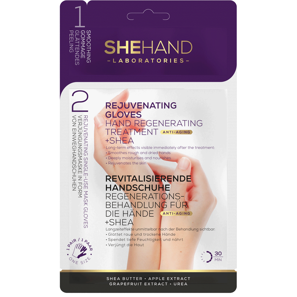 Bild: SheCosmetics SheHand Revitalisierende Pflege Handschuhe 