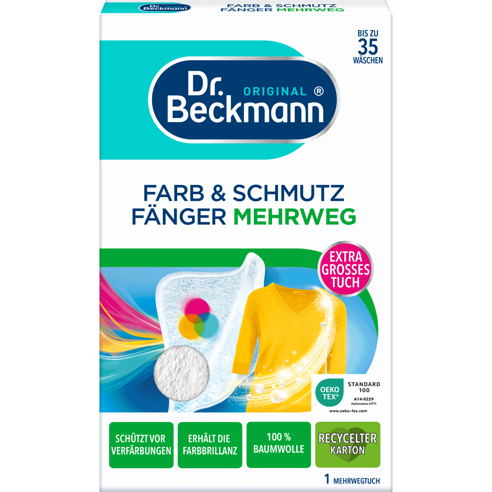 Bild: Dr. Beckmann Farb & Schmutz Fänger Mehrwegtuch 