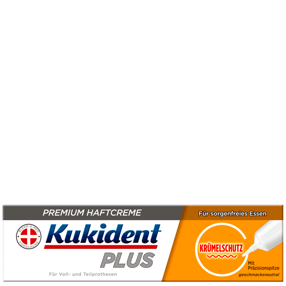 Bild: Kukident Plus Beste Krümelschutz-Technologie Premium Haftcreme 