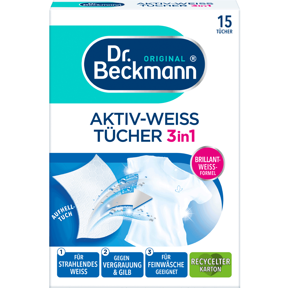 Bild: Dr. Beckmann Aktiv-Weiß Tücher 3in1 