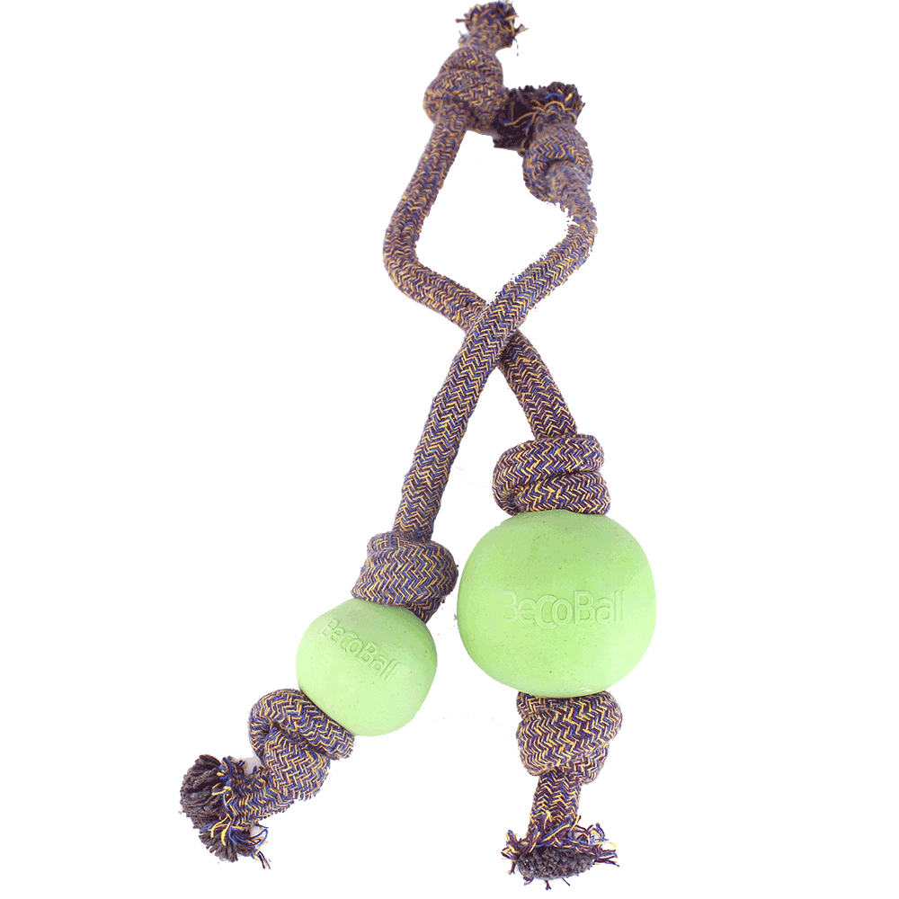 Bild: BeCo Pets Hundeball BeCo Ball mit Seil grün