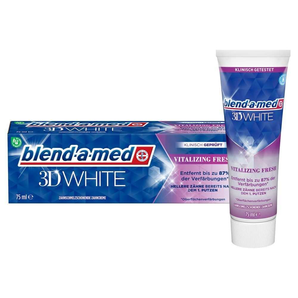 Bild: blend-a-med 3D White Vitalizing Fresh Zahnschmelzschonende Zahncreme 