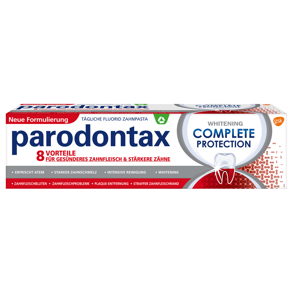 Bild: Parodontax Zahnpasta Complete Protection Whitening 