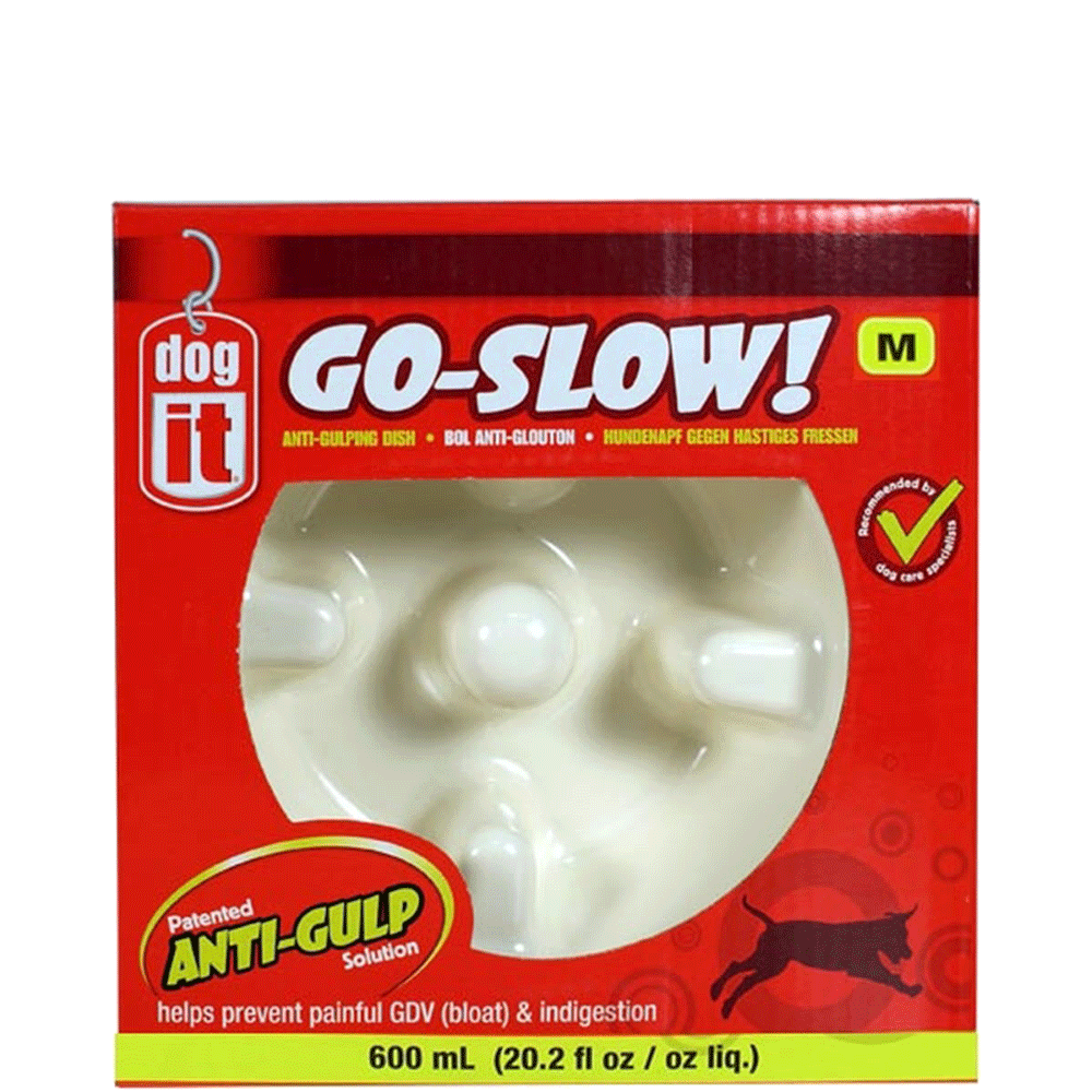 Bild: Dogit Go-Slow Anti Schling Napf Weiß 