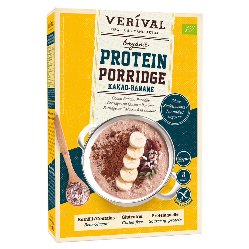 Bild: Verival Protein Porridge Kakao-Banane 