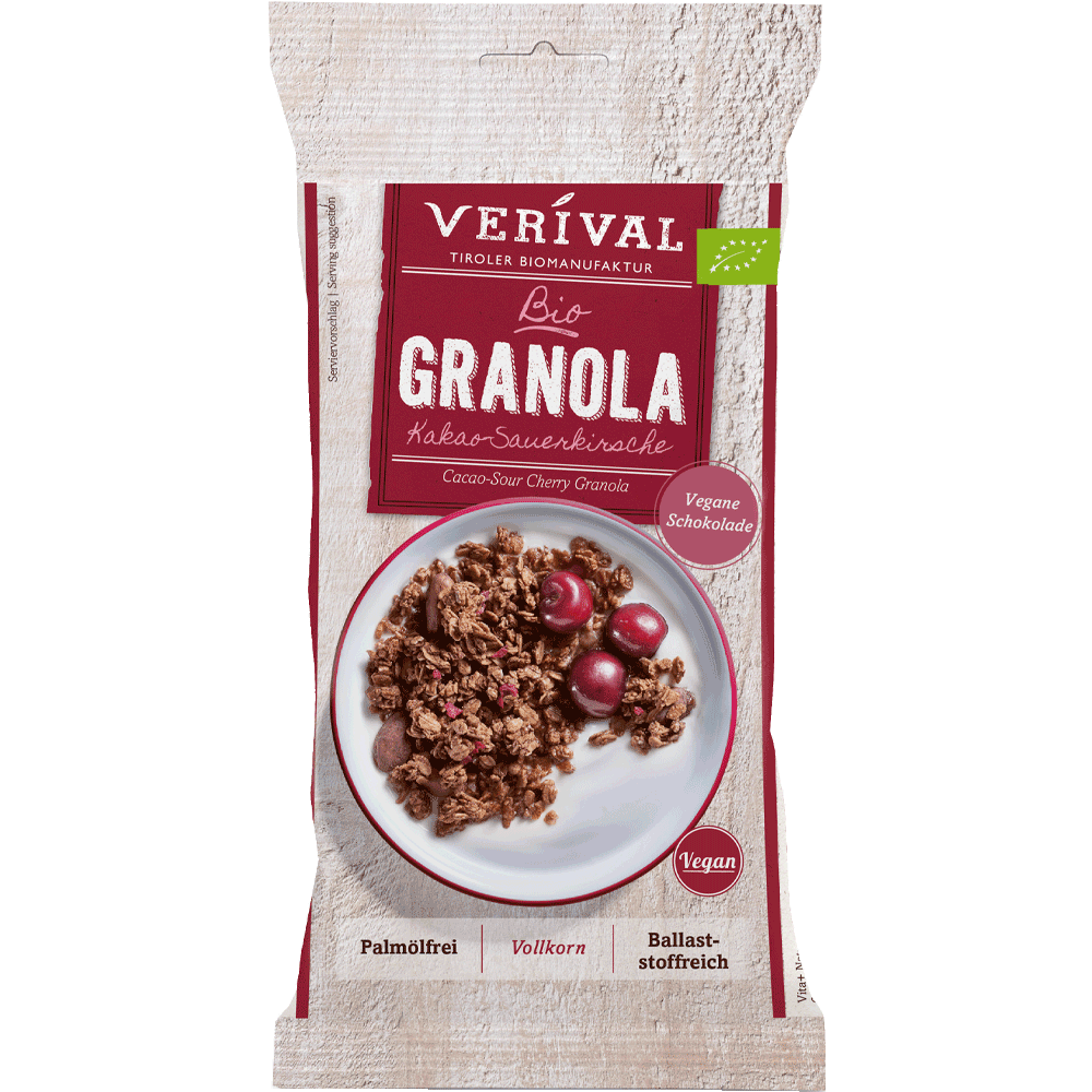 Bild: Verival Bio Granola Kakao-Sauerkirsche 