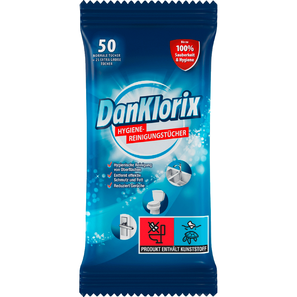 Bild: DanKlorix Hygiene-Reinigungstücher 