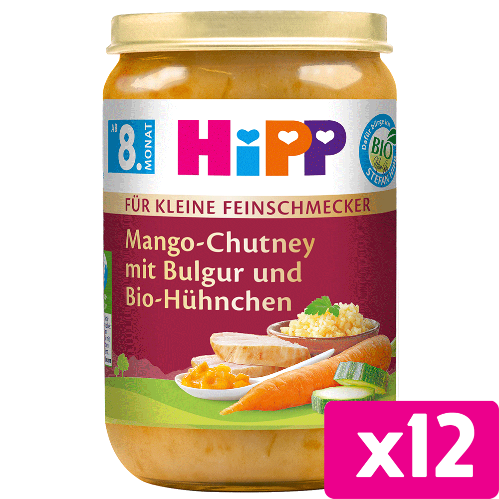 Bild: HiPP Mango Chutney mit Bulgur und Bio Hühnchen 
