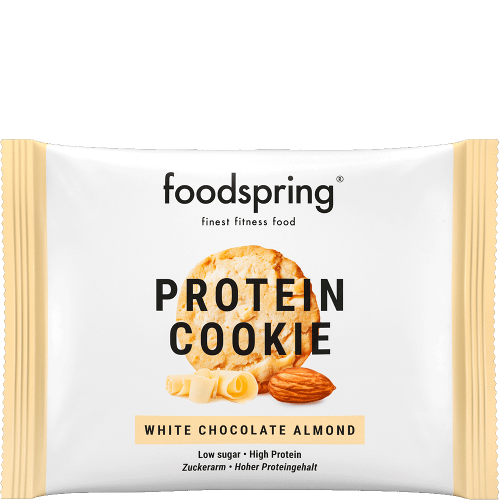 Bild: foodspring Protein Cookie White Chocolate Almond 