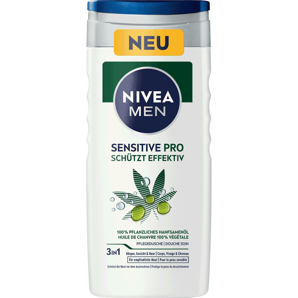 Bild: NIVEA MEN Duschgel Sensitive Pro Hanfsamenöl 