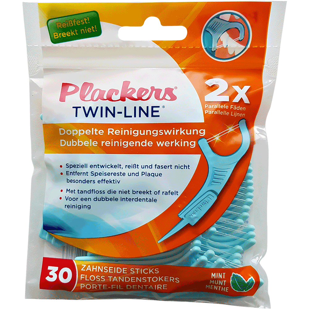 Bild: Plackers Twin-Line Zahnseide Sticks 
