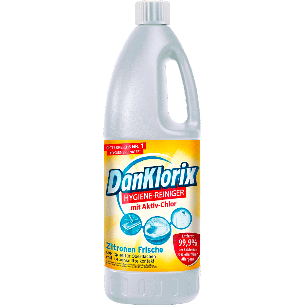 Bild: DanKlorix Hygiene-Reiniger Zitronenfrische 