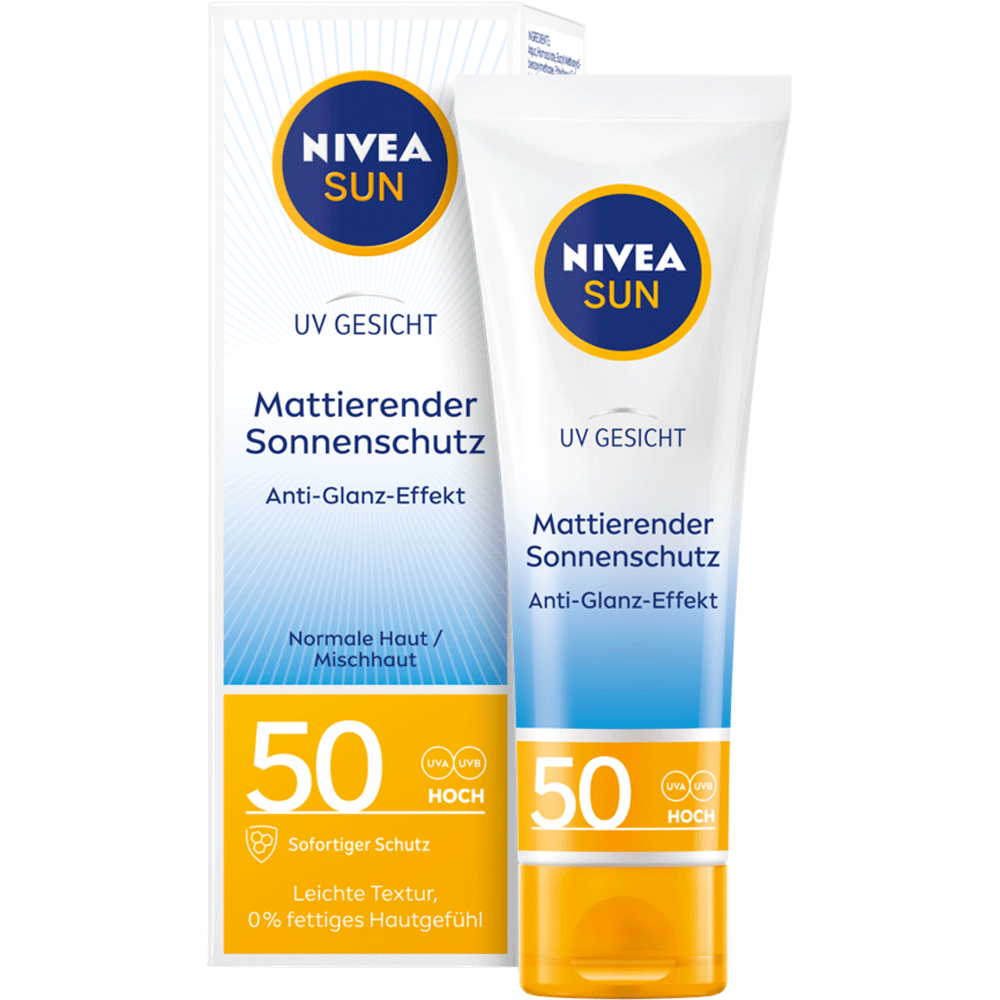 Bild: NIVEA Sun UV Gesicht mattierender Sonnenschutz LSF 50 