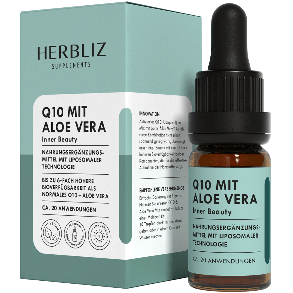 Bild: Herbliz Supplements Q10 mit Aloe Vera 