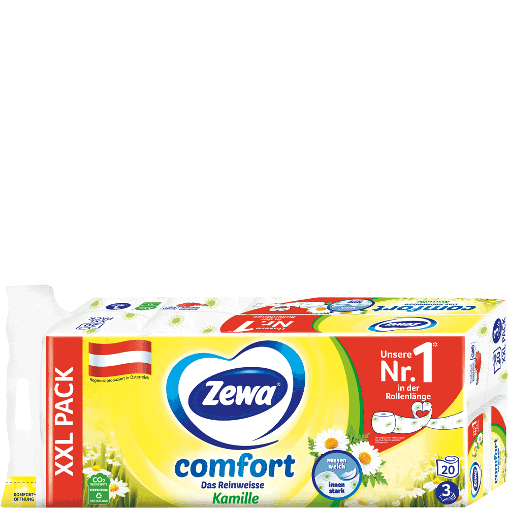 Bild: Zewa Comfort Das Reinweisse Kamille Toilettenpapier 