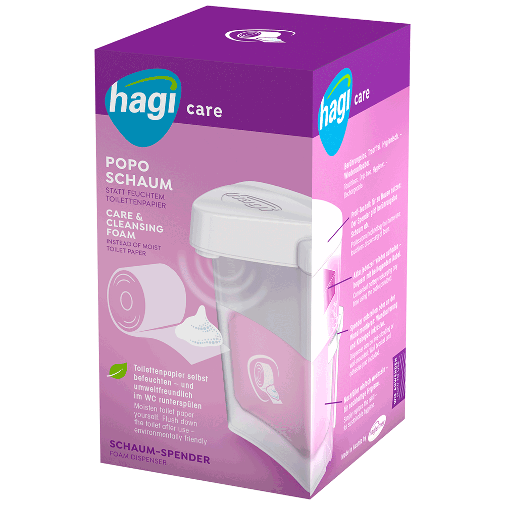 Bild: hagi care Popo Schaum Toilettenpapier-Befeuchter 