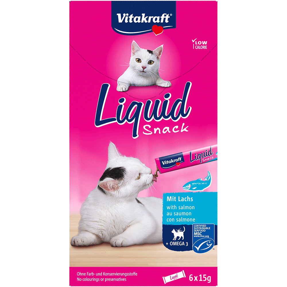 Bild: Vitakraft Liquid Snack mit Lachs 
