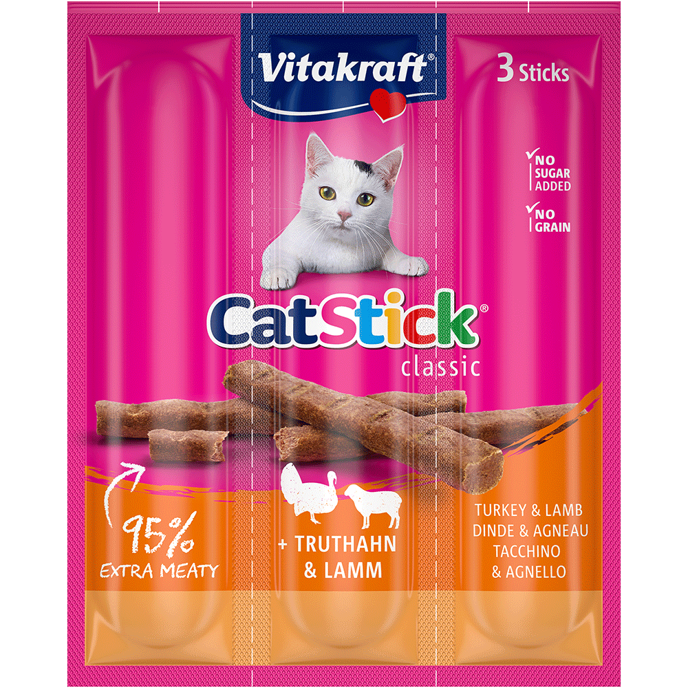 Bild: Vitakraft Cat Stick Classic mit Truthahn & Lamm 