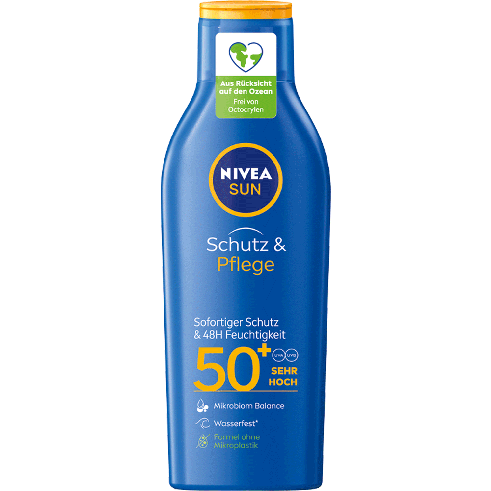 Bild: NIVEA Sun Schutz & Pflege Sonnenmilch LSF 50+ 