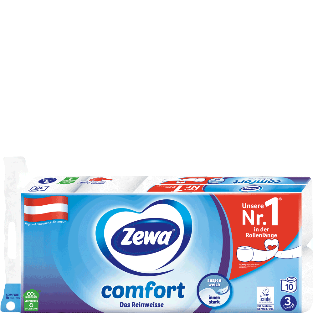Bild: Zewa Comfort Das Reinweisse Toilettenpapier 