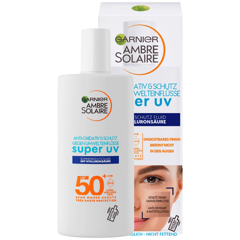 Bild: GARNIER AMBRE SOLAIRE Sensitive Expert + Gesicht Advanced Sonnencreme LSF 50+ 