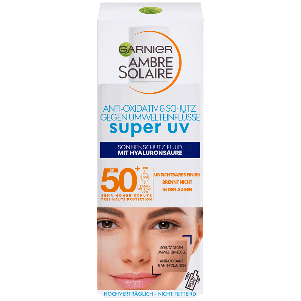 Bild: GARNIER AMBRE SOLAIRE Sensitive Expert + Gesicht Advanced Sonnencreme LSF 50+ 