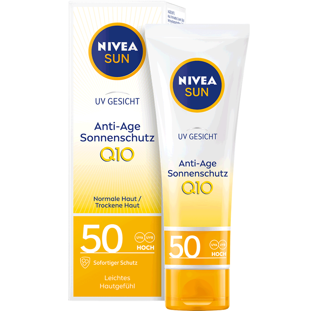 Bild: NIVEA Sun UV Gesicht Anti-Age & Anti-Pigmentflecken Sonnenschutz LSF 50 