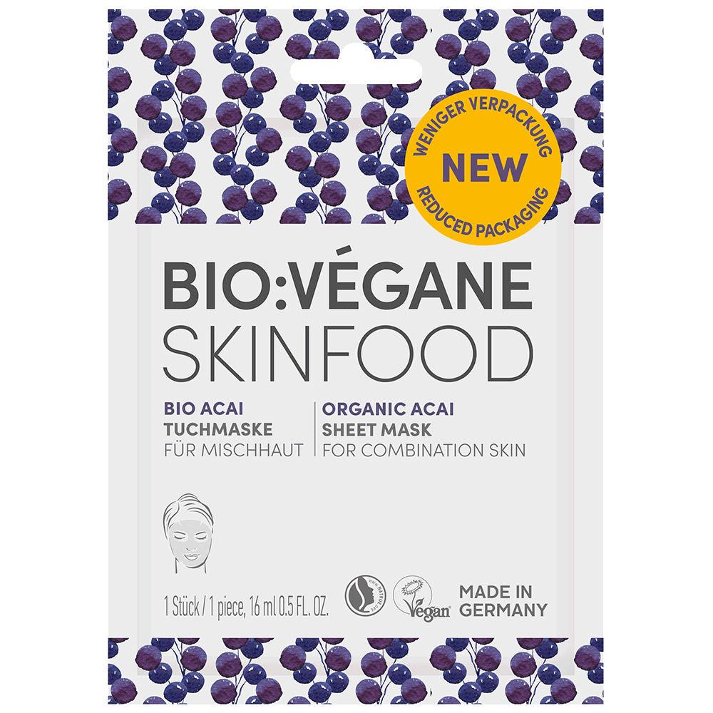 Bild: Bio Vegane Skinfood Bio Acai Tuchmaske 