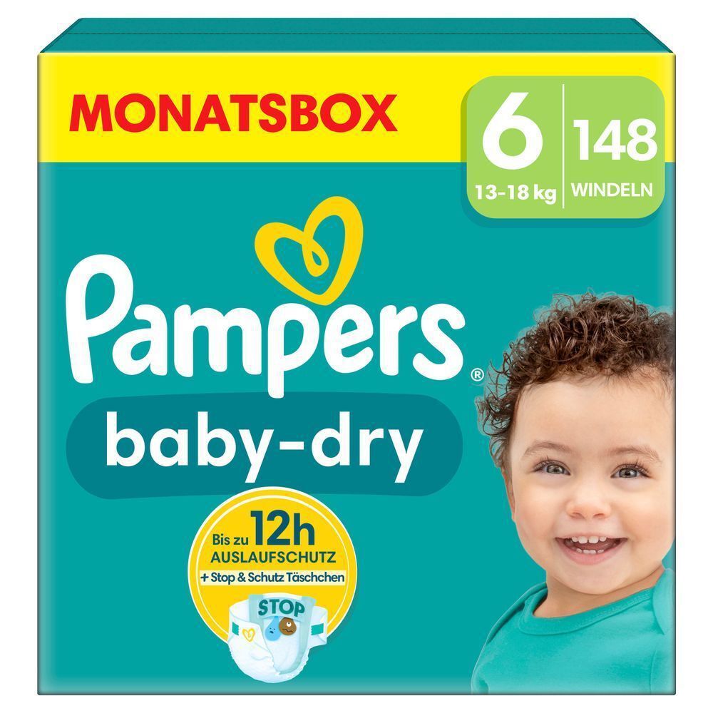 Bild: Pampers Baby-Dry Größe 6, 13kg - 18kg 