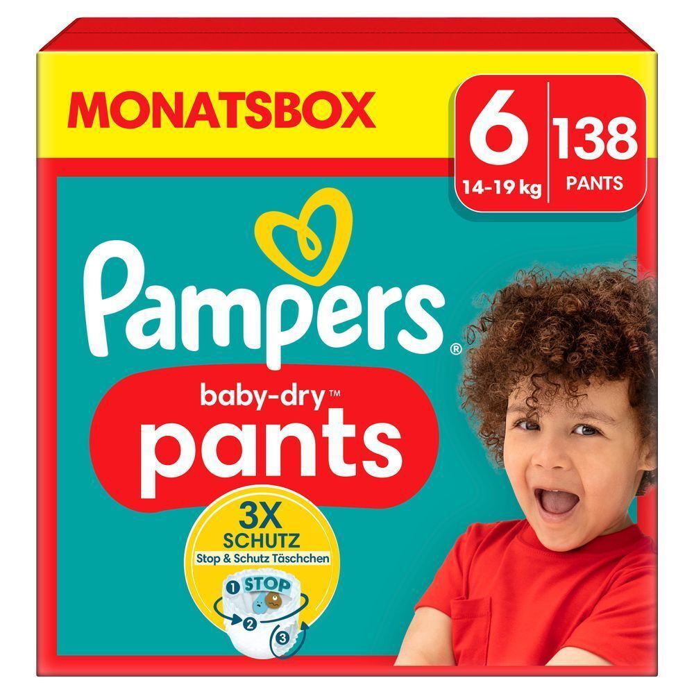 Bild: Pampers Baby-Dry Pants Größe 6, 14kg - 19kg 