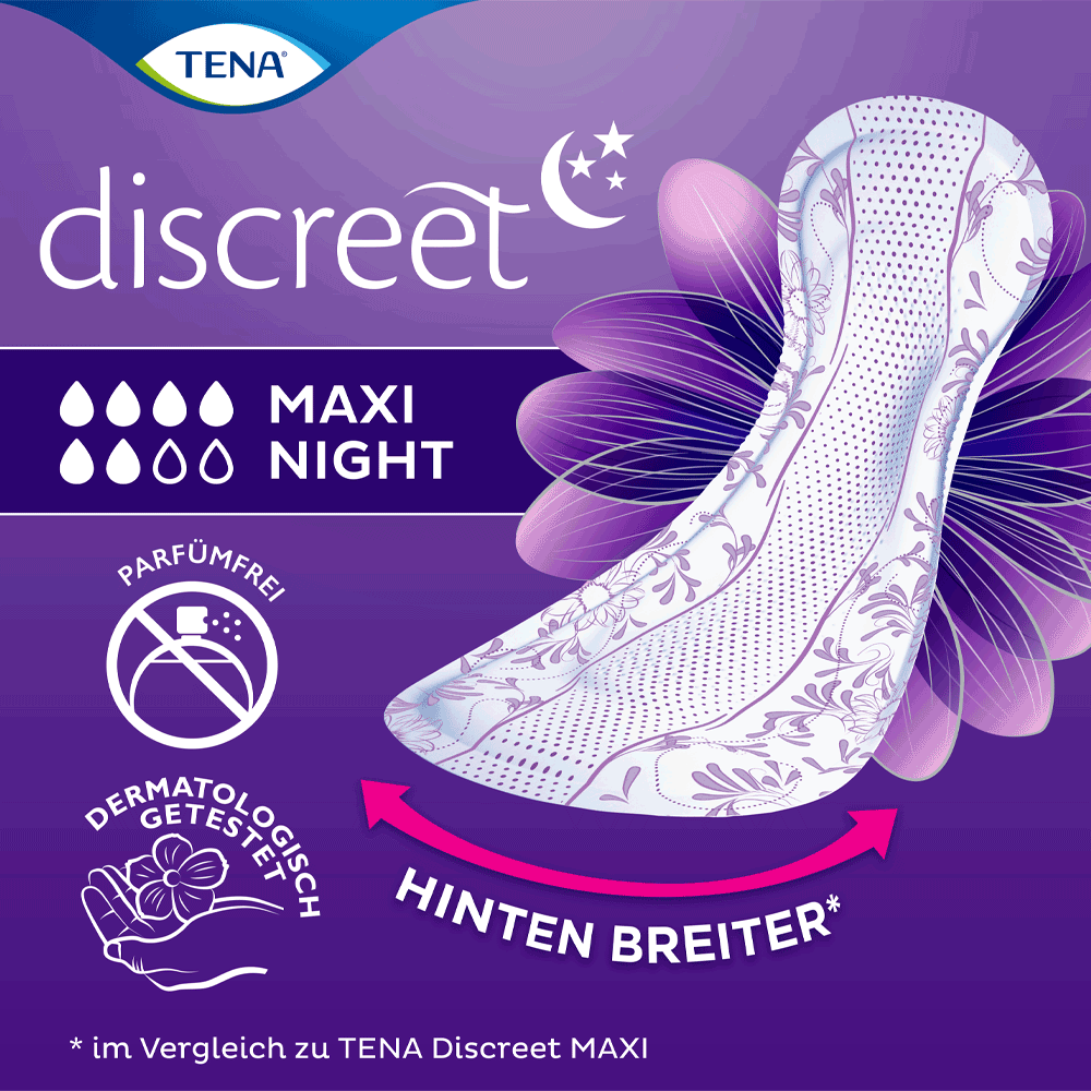 Bild: TENA Discreet Protect+ Nacht Einlagen Maxi Night 