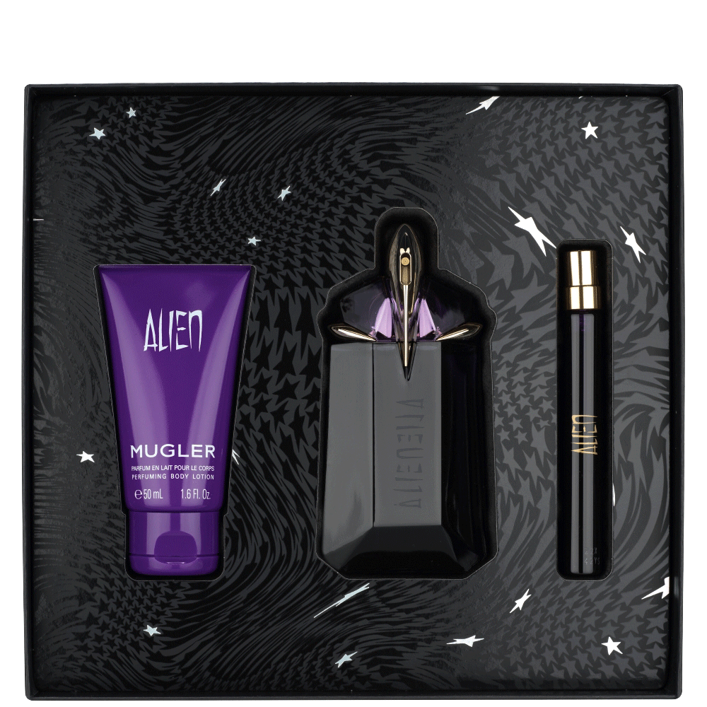 Bild: Thierry Mugler Alien Geschenkset Eau de Parfum 60 ml & 10 ml + Bodylotion 50 ml 