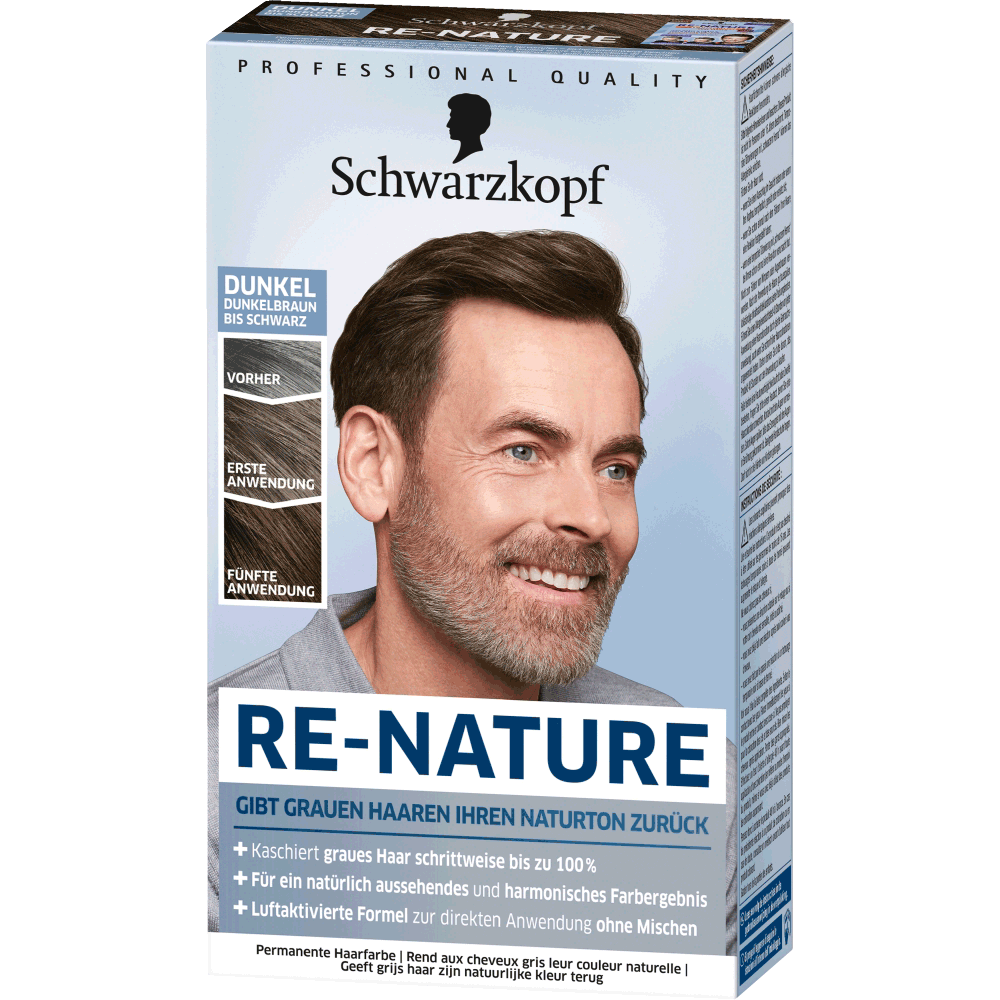 Bild: Schwarzkopf Re-Nature Re-Pigmentierung for Men dark man