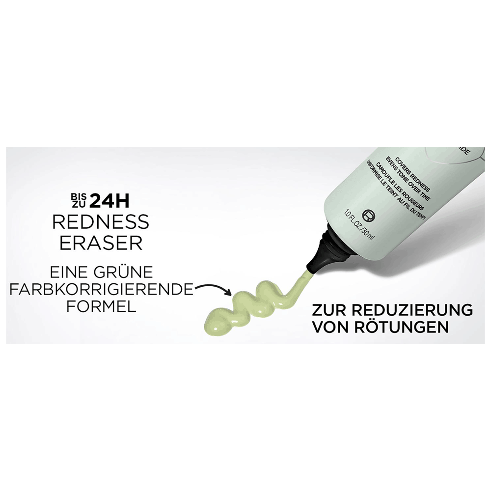 L’Oréal Paris Redness Eraser Primer – Grüner Primer Gegen Rötungen, 30 Ml, Bis Zu 24h Halt, Mit Niacinamid