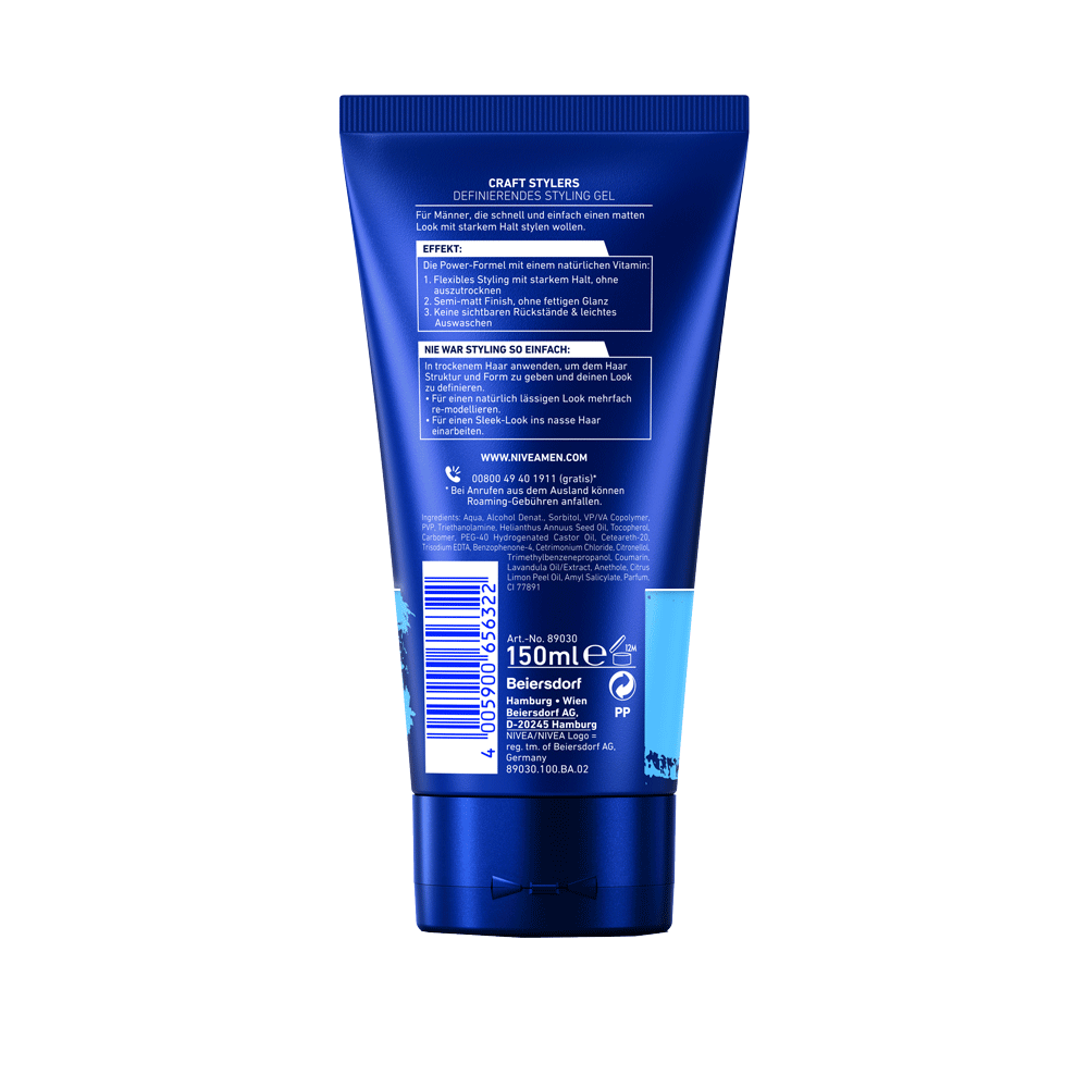 Bild: NIVEA MEN Craft Stylers Definierendes Styling Gel Semi-Matt Finish 
