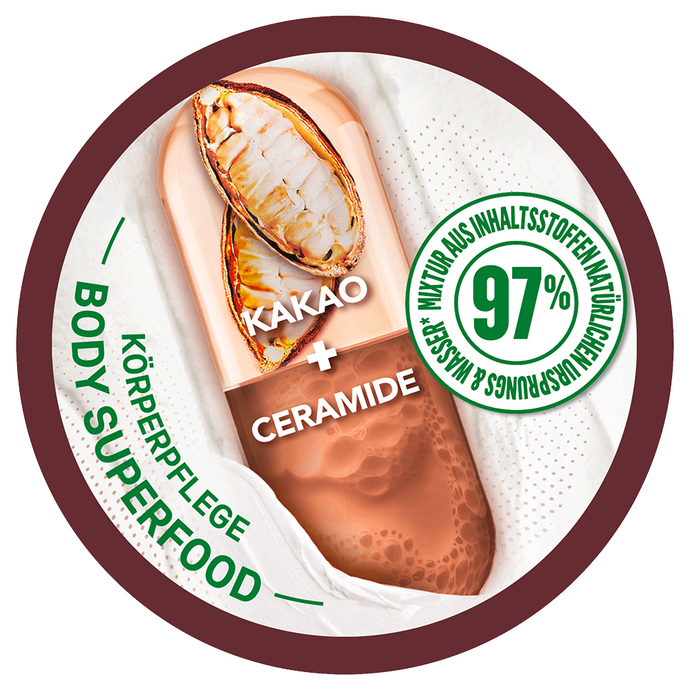 Bild: GARNIER Body Superfood Körperpflege 48h reparierende Body Butter