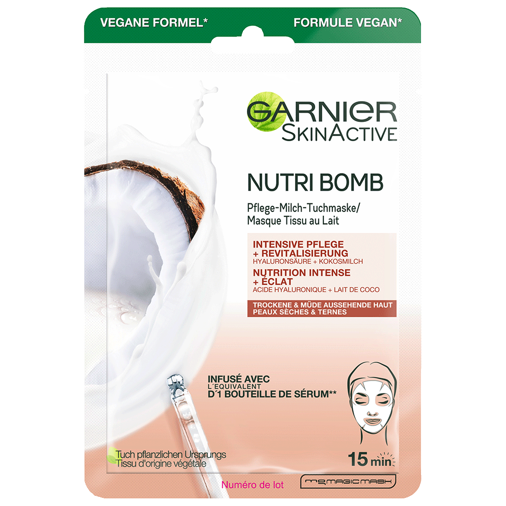 Bild: GARNIER Milky Coconut Tuchmaske