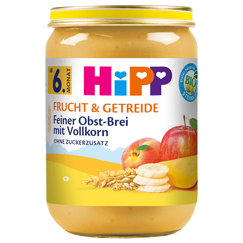 Bild: HiPP Feiner Obst Brei mit Vollkorn