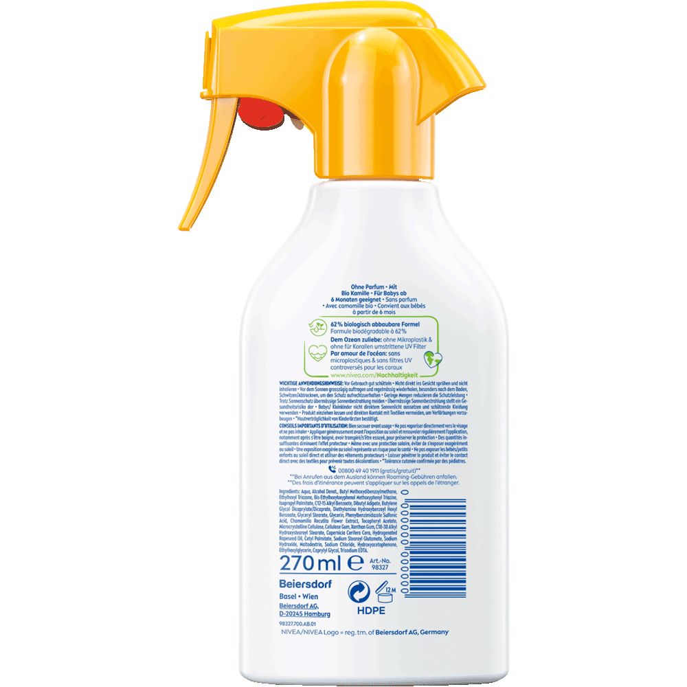 Bild: NIVEA Sun Babies & Kids Sensitive Protect Sonnencreme LSF 50+