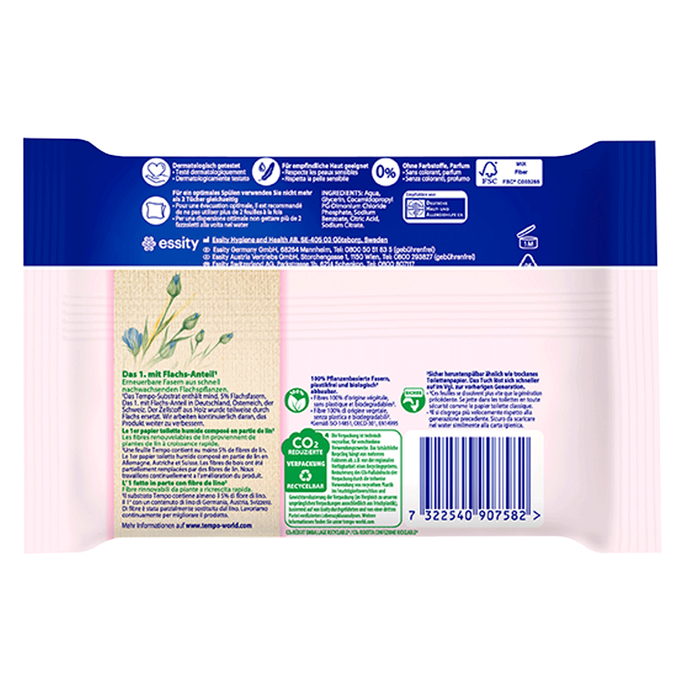 Bild: Tempo Feuchtes Toilettenpapier sanft & pur