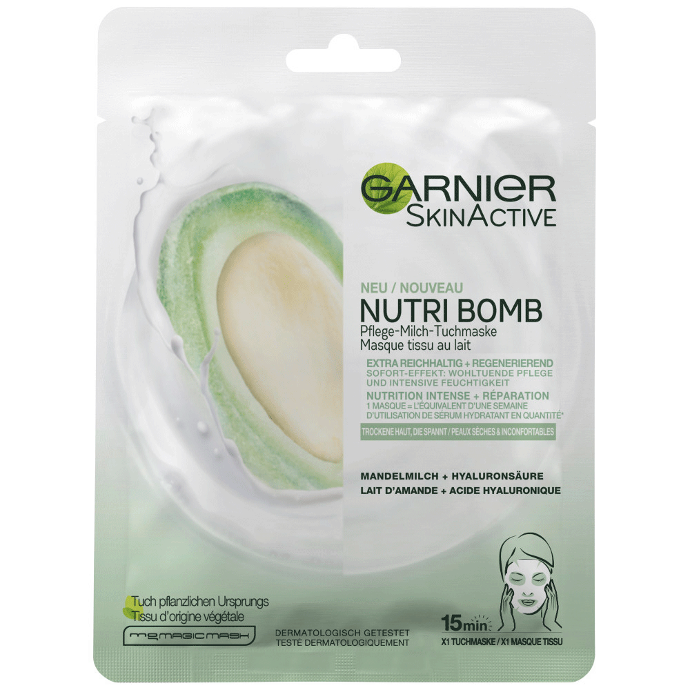 Bild: GARNIER Milky Mandelmilch Tuchmaske