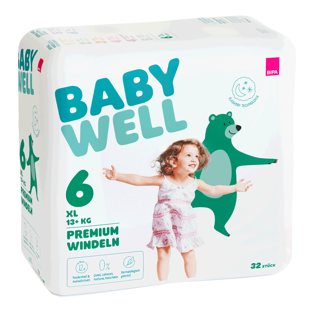 Bild: BABYWELL Premium Windeln Größe 6, 13+ kg