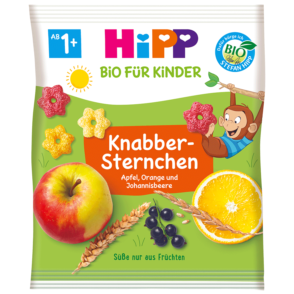 Bild: HiPP Knabber Sternchen Apfel Orange und Johannisbeere