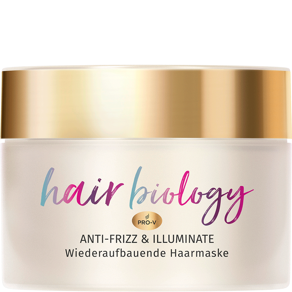 Bild: hair biology Anti-Frizz & Illuminate Haarmaske
