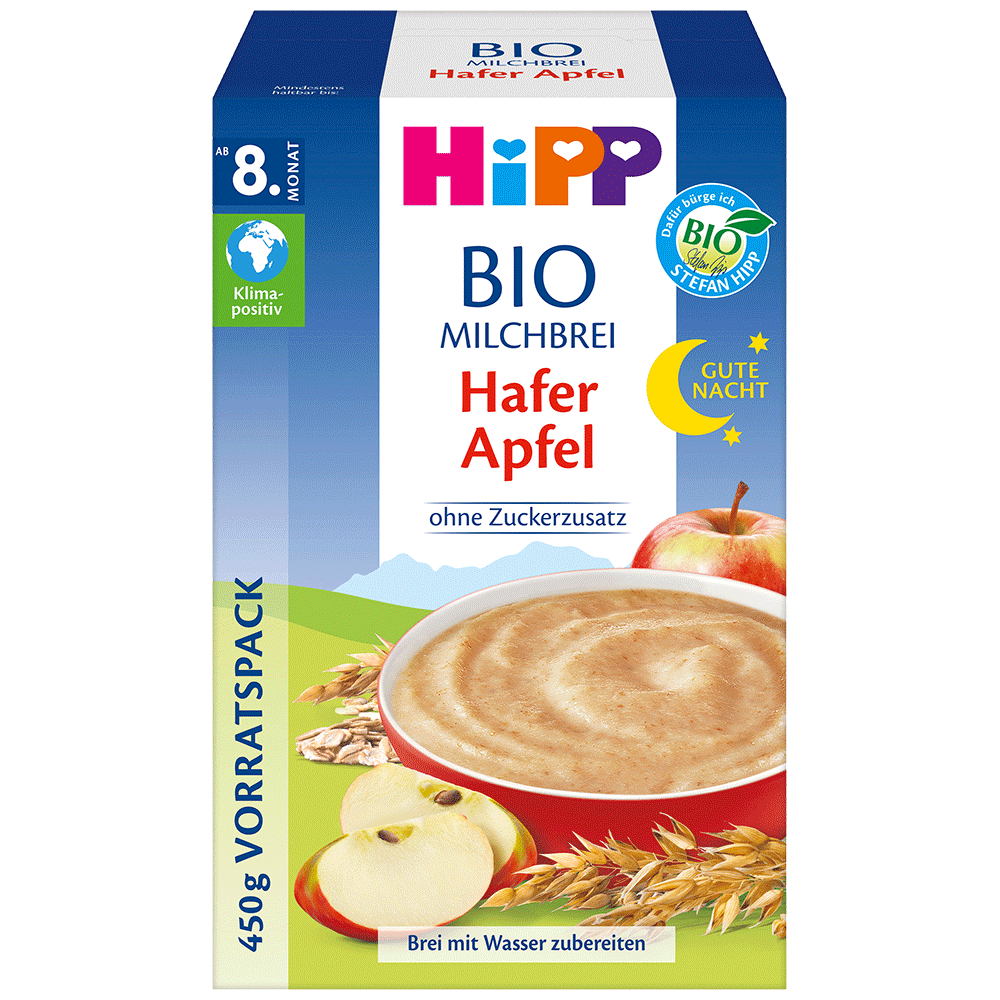 Bild: HiPP Bio Milchbrei Hafer Apfel
