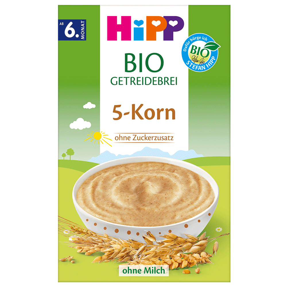 Bild: HiPP Bio Getreidebrei 5-Korn