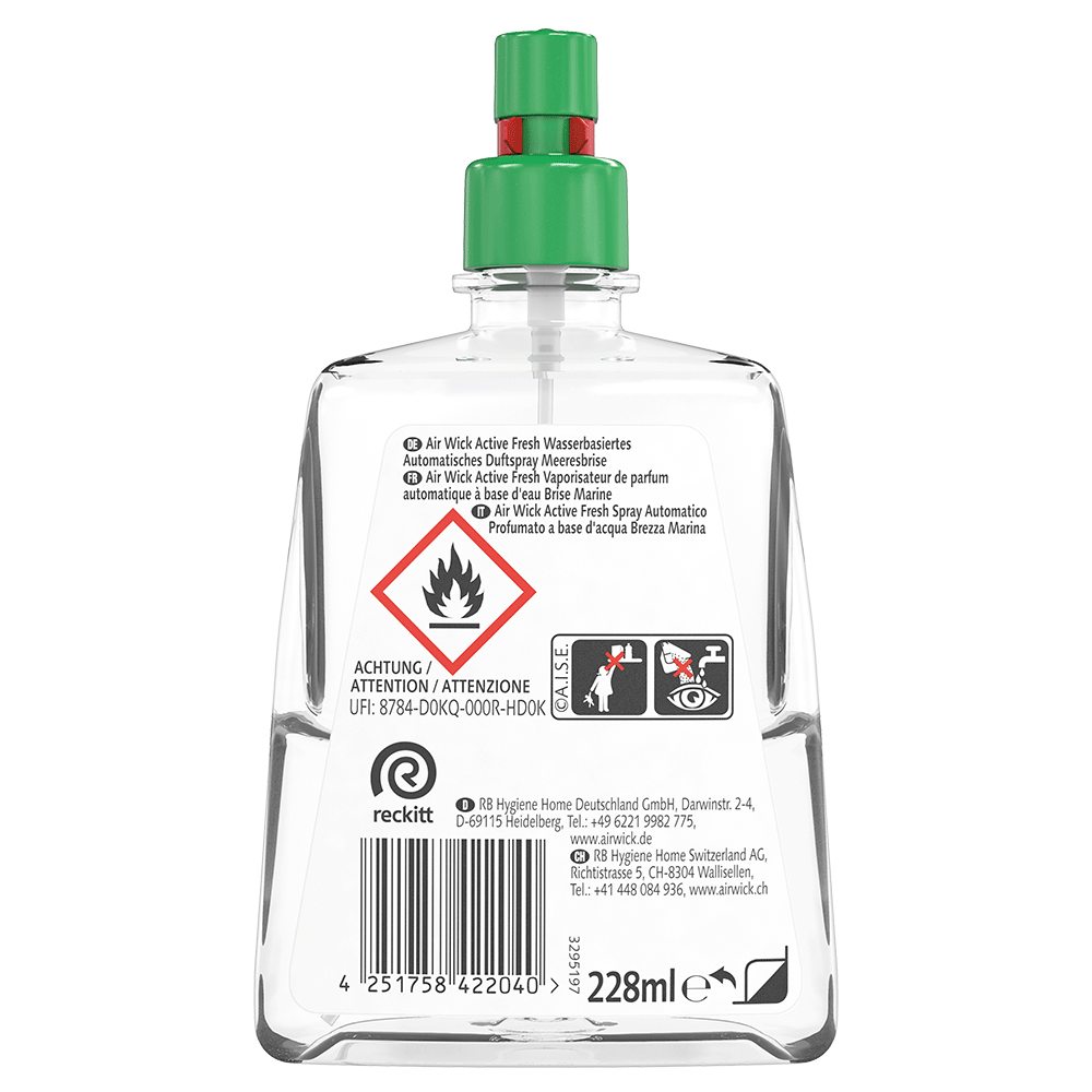 Bild: AIRWICK Active Fresh Automatisches Duftspray Nachfüllung Meeresbrise
